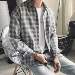 남자 체크 남방 데일리룩 패션 여름 봄패션 스타일 : 도매스토어