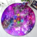 세븐 차크라 원형 명상 미끄럼방지 요가 매트 80cm : 무림스토어