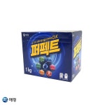 퍼펙트 토탈 솔루션 박스형 소형 자취방 가루세제 1kg  1EA 일반드럼겸용 분말 빨래 세제 : 승승shop