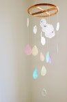 뭉개뭉개 무지개 물방울 자개모빌 썬캐쳐 아기모빌 인테리어소품 : 이리데센트 뭉개뭉개