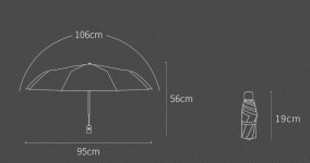 휴대용 자외선차단 양산 가벼운 경량우산 5단 우양산 투톤 암막우산 : 아르모엘