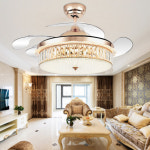 샹들리에 상드리에 실링팬 천장선풍기 동초황은형 선풍기 식당 가정용 거실용 컨버터블 크리스털 : 더스퀘어마켓