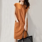 박스형 20대 여름 리조트 시원한 휴가 민소매블랙 원피스 : 서울슈즈