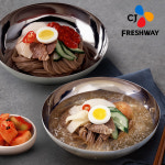 CJ프레시웨이 시원하고 진한 평양냉면 10인분 20인분 물,비빔 혼합, 380g, 10개 : 인정식탁