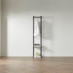 고급 드레스룸 스탠드 선반 옷걸이대 좁은 집 옷방 원룸 자취방 일자 원목 나무 행가 옷거리 미니 코트랙 낮은 1칸 작은 폭 싱글 철재 우드 스틸... 