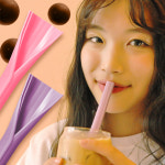 블롱 세척솔이 필요없는 휴대용 실리콘빨대 스타벅스 개방형 버블티 벤티 긴빨대 스무디빨대 : 베러댄 스토어