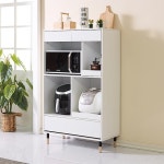 전자레인지 선반 밥솥장 전자렌지 밥통 정리 거치대 수납장 렌지장 받침대 전기밥솥 우드 다이 낮은 렌즈대 광파 오븐장 틈새 주방 오크... 