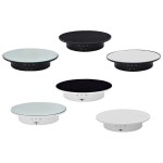 3단 20cm 지능형 전기회전 디스플레이 스탠드 미러 턴테이블 보석 홀더 배터리 USB 전원 J0821 드롭쉽스위벨 플레이트 : LaOnDream