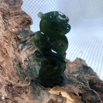 천연 옥 목걸이 펜던트 원석 건강 효도 선물 프리미엄 홈쇼핑 여성 수옥 진록색 족제비 吊여의추 목장식 핸드메이드 180노감 옥목걸이 : 스타젤리