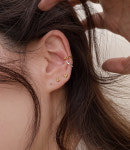 [925실버] 루이 한쌍 트위스트 논피어싱 이어커프 귀걸이 : 베네노