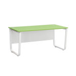 ULine 목재 가림판 책상 (국산) 튼튼한 하부다리 사무실 일자형책상 : 뉴테크 사무용가구