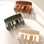 제이로렌 H0582 유광 스퀘어 한머리 올림 헤어집게핀 (3Color) : 제이로렌