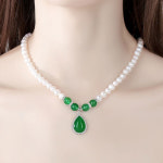 천연 옥 목걸이 펜던트 원석 건강 효도 선물 프리미엄 홈쇼핑 여성 담수 진주 여관방 목장식 전아옥수 엄마 엄마날 : 맛있는쑥캔디