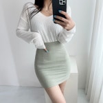 여성 여름 린넨 루즈핏 브이넥 얇은 시스루 니트 5컬러 : 글램핏 GLAMFIT