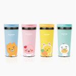 카카오프렌즈 리틀프렌즈 텀블러 스텐 원터치 보냉 보온 라이언 어피치 무지 튜브 400ml : 베르타샵