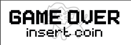 GAME OVER 스티커 (대형) : 비앙코컴퍼니