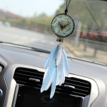 장식 백미러 수제 깃털 차량용 썬캐쳐 드림캐쳐 팬던트 소품 : 콜드소울