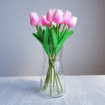 소프트 망고 튤립 조화 꽃풍선 부케 핑크 10p : 만봉엔조이샵