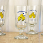 [솜키스트] Three Lemons 고블렛잔 280ml 자체제작 레트로 홈카페 유리컵 맥주잔 : 솜키스트