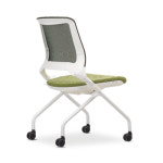 EZ 500 루시 메쉬 접이식의자 화이트프레임 견고한 사무실의자 : 굿퍼스가구