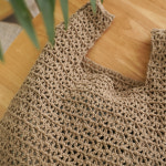 슬로우모먼츠 빗속 정원 레이스 쇼퍼백 - 봉다리가방 네트백 코바늘 여름가방뜨기 : 슬로우모먼츠