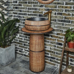 야외 실내 도기 돌 석재 세면대 스케치 콘솔 일체형 손세면대 아웃도어 워터풀 아트 스탠드 : 오퍼스토어