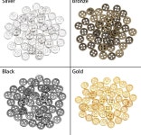 인형옷 6mm 4공 메탈버튼 : 엘리네 공방