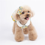 플라워 카라 원피스 강아지 고양이 애견 머리핀 (레드/옐로우) : 아멜리아펫