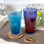 MIR PC컵 8각컵 600ml (20온스) 카페 음료 다회용 플라스틱 리유저블컵 : 해피미르