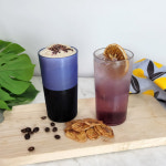 MIR PC컵 그물컵 450ml (LO16CW) 카페 음료 물잔 다회용 플라스틱 리유저블컵 : 해피미르