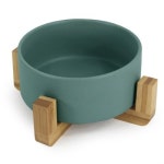 밤부 플레이팅 세라믹 원목 강아지 고양이 밥그릇 식기 : 코코도도