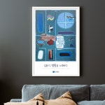 [그림닷컴] 영원의 노래, 김환기 화백 기념포스터 액자 : 그림닷컴