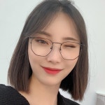 유니크 다각형 블루라이트차단안경 빛번짐 안경 시력보호 얼굴형에맞는 남자 여자 커플 안경태 : 보담 마켓