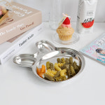 토끼 스텐 간식접시 국산 유아 키즈 나눔 접시 어린이집 유치원 식판 과일 동물식판 다용도 : 씨에스동양상사