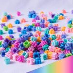 클레이피아 27 디폼 블럭 8mm 10색 파스텔 혼합색 약 300pcs 미니블럭 : 클레이피아