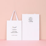 로고 문구 인쇄 화이트쇼핑백 5매 : 크루거브렌트