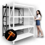 고릴라렉 기둥빔 무볼트 조립식 앵글 창고 베란다 진열대 철제선반 경량 고릴라 랙 : 안나스 바스켓