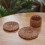 [페이퍼 라탄] 간단하게 배우는 라탄공예 컵받침 & 미니 바구니 diy 초보 패키지 종이 : 슬로우모먼츠