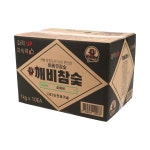 숯깨비 맹그로브 참나무 대용량 봉지 고기 숯 펜션 바베큐 구이용 캠핑용 업소용 참숯 16kg : 숯깨비