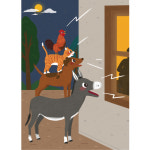 [브레멘음악대]동화배경현수막-325 : 디자인 다소