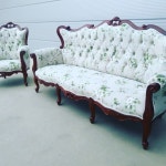 메티스가구 엔틱소파,티린스 3인용 아이보리 가죽소파 : 메티스가구