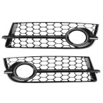 2PCS 아우디 TT 8J 2006-2014 8J080768201C 8J080768101C에 대 한 자동차 앞 안개 빛 그릴 램프 커버 벌집 16 진수 : SUIT N ROLL