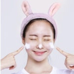 토끼 세안 밴드 4개 세수용 바니 귀여운 샤워 목욕 메이크업 클렌징 헤어 파자마파티 소품 : 큐딧
