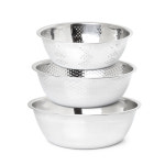 퀸센스 스텐 채반 펀칭볼 채망 소쿠리 타공바구니 양수 20cm : e파인드리빙