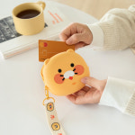 카카오 춘식이 광목파우치 생리대 화장품 복조리 실리콘 천 라이언 어피치 파우치 주머니 : 바리은자아트