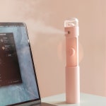 미스트 접이식 휴대용 탁상용 미니 무선 손 핸드 USB 충전식 캠핑 선풍기 4 in 1 : 무한정 스토어