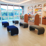 H22 벤치스툴 U자형 대기실 대기의자 동물병원 약국 미용실 네일샵 인테리어 : DDS SOFA