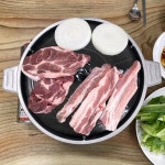 국산 무쇠 솥뚜껑 불판 캠핑용 삼겹살 구이판 1호 : 갬성주방