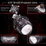 SINOLYN 2.5 인치 BI LED 렌즈 천사 눈 프로젝터 헤드 라이트 H4/H7/9005/9006 자동차 자동 다이오드 조명 개조 액세서리 : SUIT N ROLL