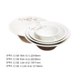 삼미멜라민 SAMMI 연백자 오크볼 W-13-4 3 2 1 면기 국물 : 365주방마켓